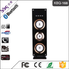 BBQ KBQ-168 Newest Audio Music 25W Acrylic Front-Panel + Luxury Gold Buttom Bluetooth Speaker vs TF/USB/FM Radio